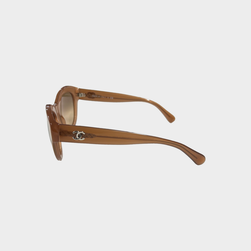 CHANEL light brown sunglasses