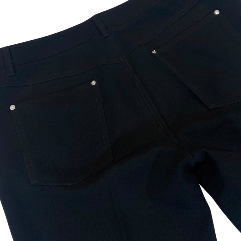 MIU MIU black crystal-studded trousers