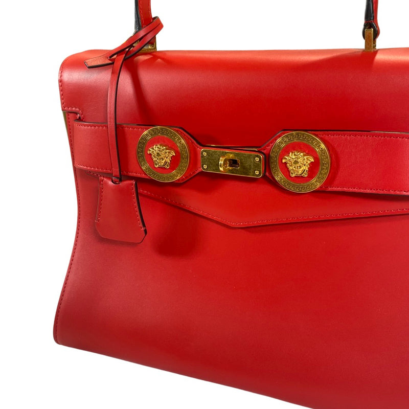 second-hand VERSACE Tribute red leather handbag