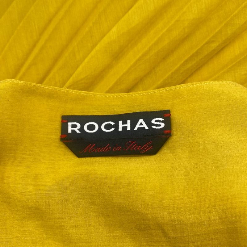 ROCHAS mustard yellow pleated dress
