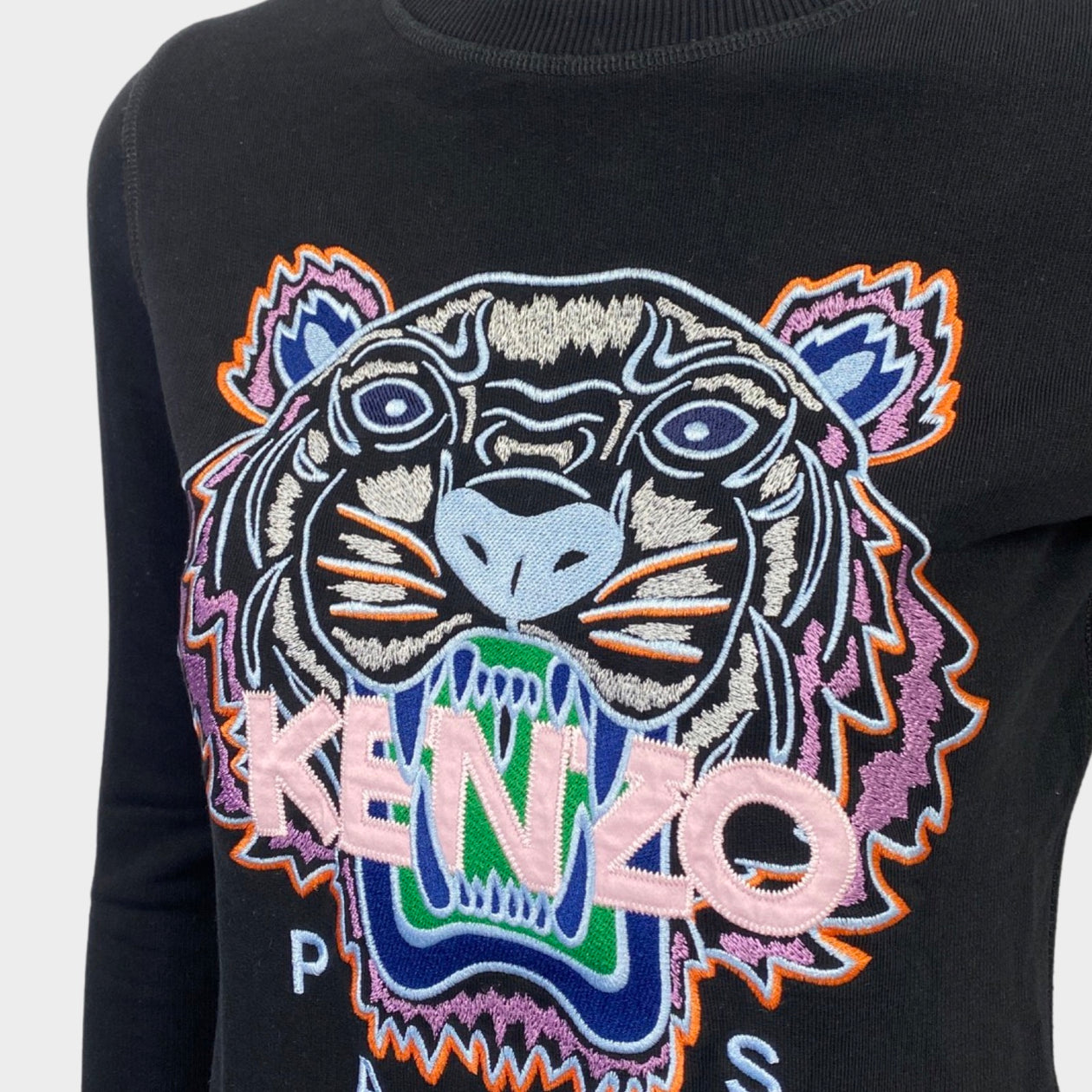 Pakistan Grøn Opsætning KENZO Tiger Classic brand-embroidered cotton sweatshirt – Loop Generation