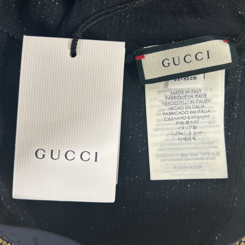 GUCCI golden metallic dotted stockings