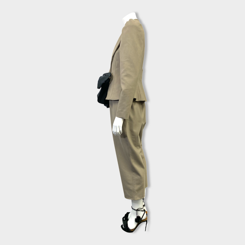 second-hand EMILIO DE LA MORENA wool blend taupe set