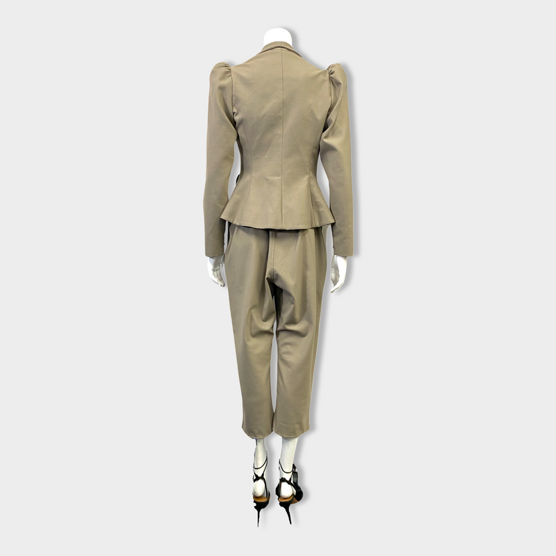 EMILIO DE LA MORENA wool blend taupe set
