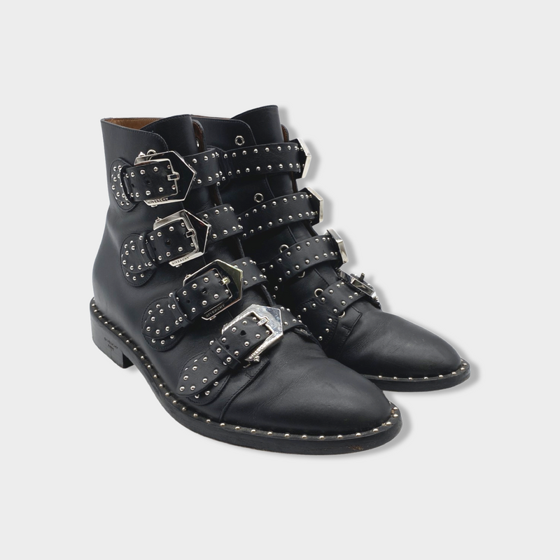second-hand GIVENCHY black ankle boots with studs
