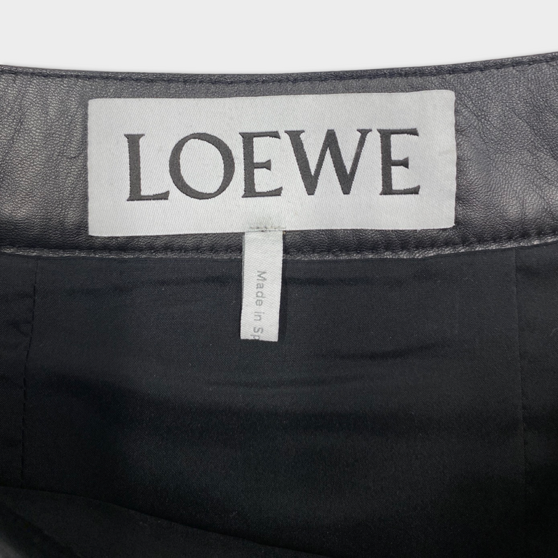 LOEWE black lambskin skirt