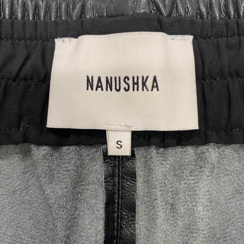 NANUSHKA black vegan leather trousers