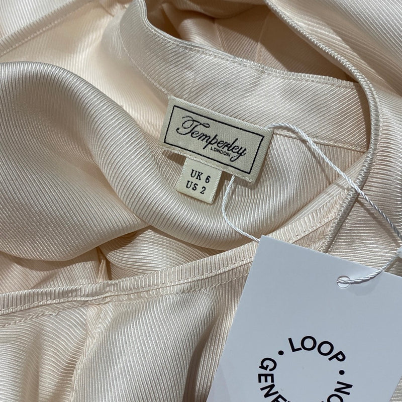 TEMPERLEY light pink silk ruffled blouse