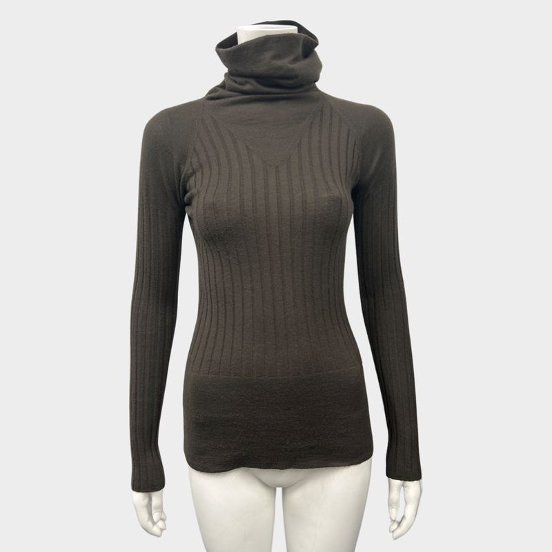 CHANEL brown cashmere jumper