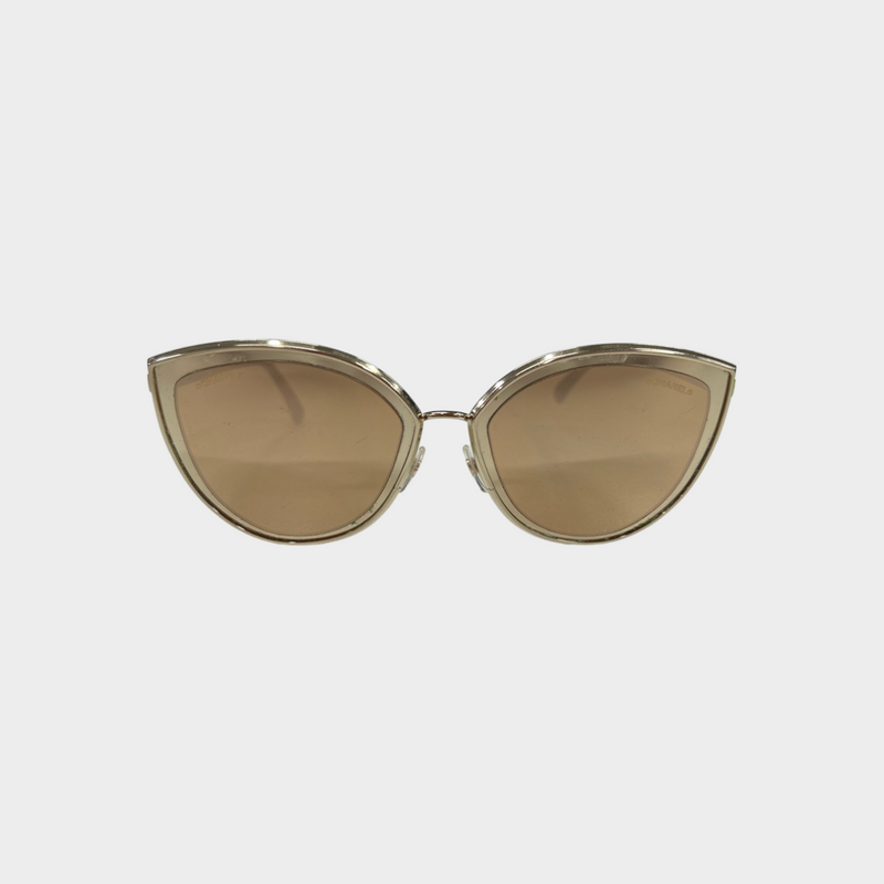 CHANEL golden metal sunglasses