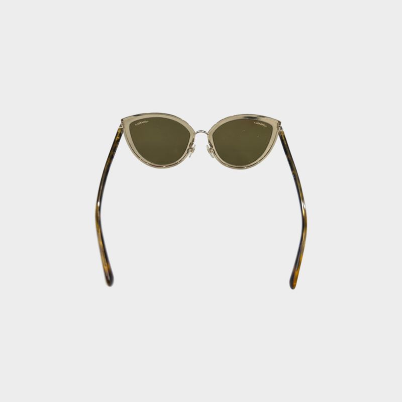 CHANEL golden metal sunglasses