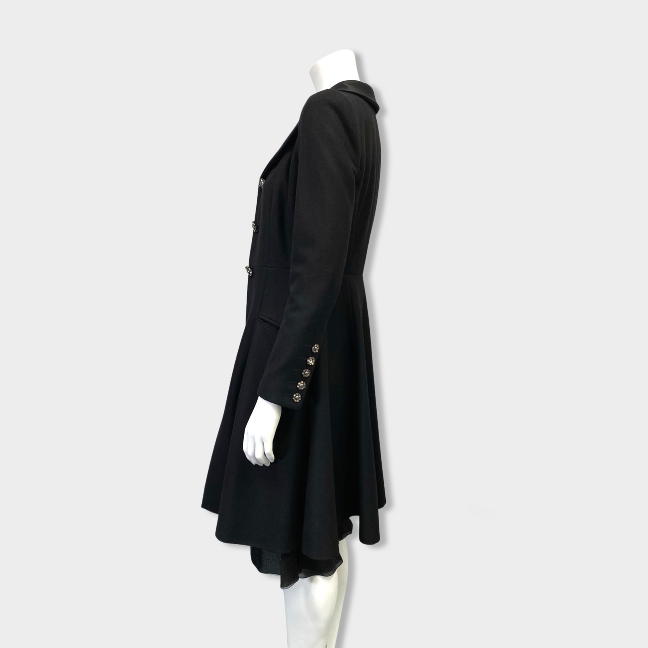 CHANEL black wool and cashmere coat – Loop Generation