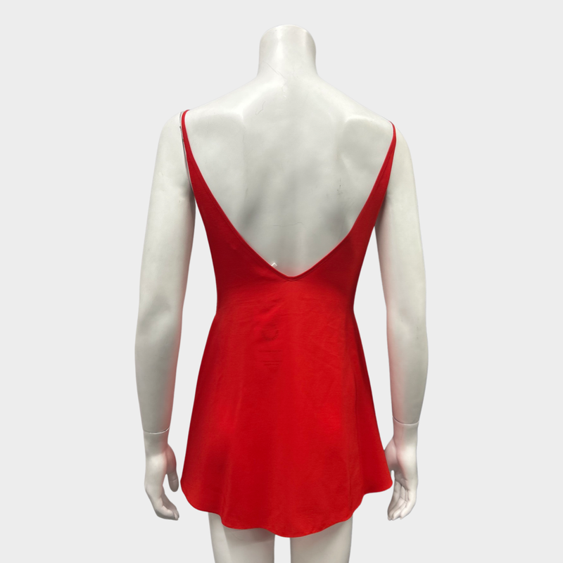 VICTORIA BECKHAM red silk top