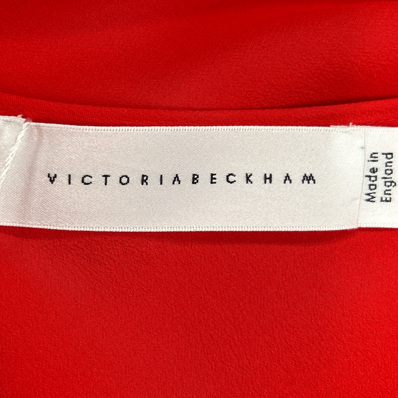 VICTORIA BECKHAM red silk top