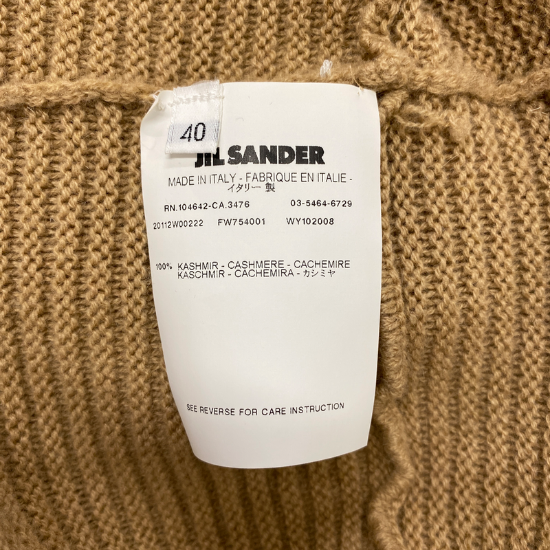 JIL SANDER camel cashmere jumper