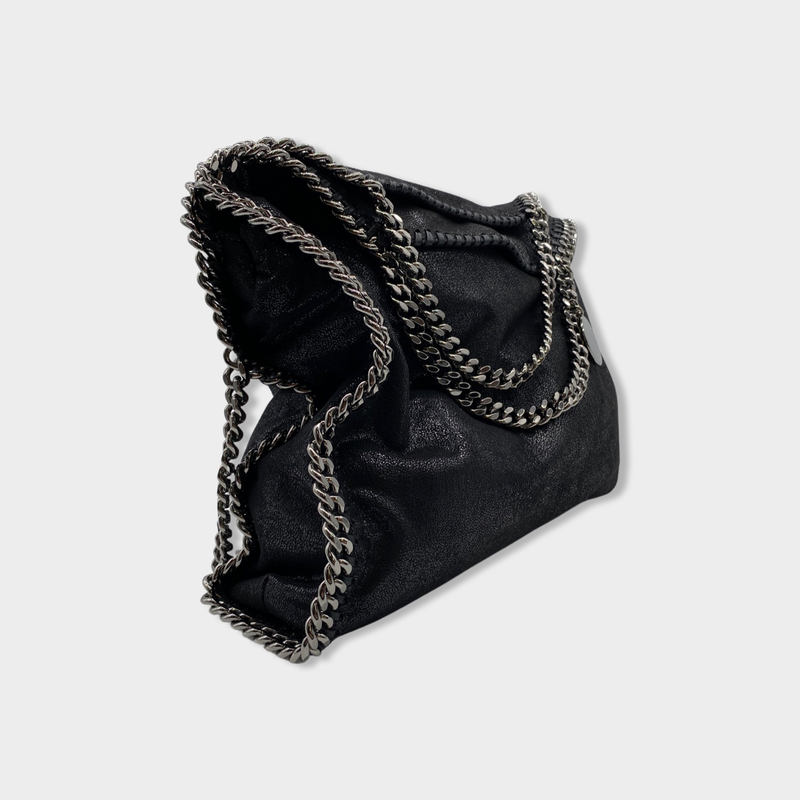 second-hand STELLA MCCARTNEY back sparkle faux suede Falabella handbag