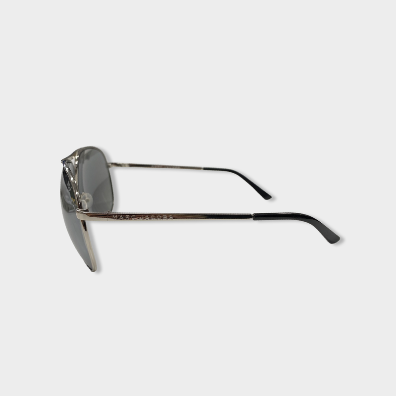 second-hand MARC JACOBS grey sunglasses with silver metal frame