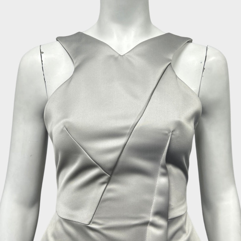 Roland Mouret grey polyester and silk dress