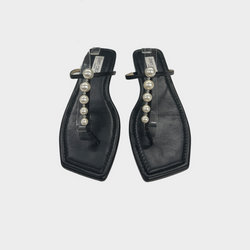 Jimmy Choo women's black leather sandals
