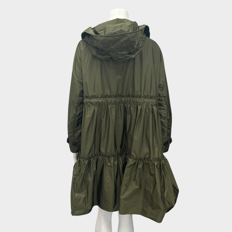 Moncler khaki polyamide rain coat