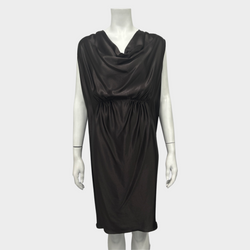 Lanvin brown silk dress