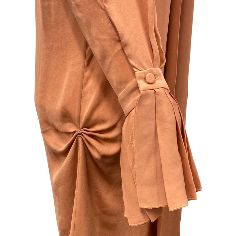 GUCCI peach silk dress with a bow