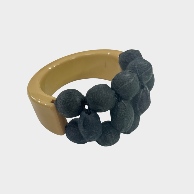 Marni women's beige and black plastic bracelet