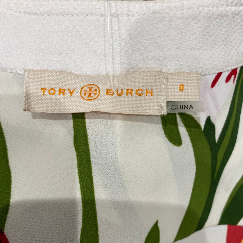 TORY BURCH floral print pleated dress | Size 0