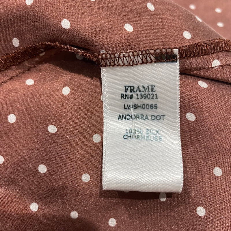 Frame cinnamon polka dot print blouse