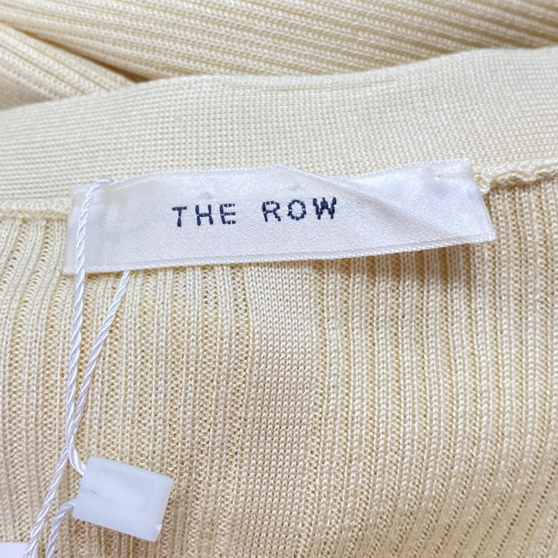 THE ROW ecru silk cardigan