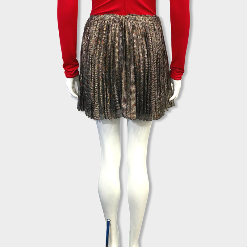 ISABEL MARANT brown metallic mini skirt