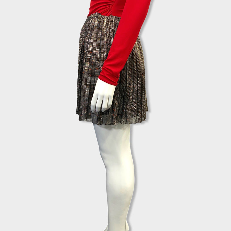 second-hand ISABEL MARANT brown metallic mini skirt | Size FR38