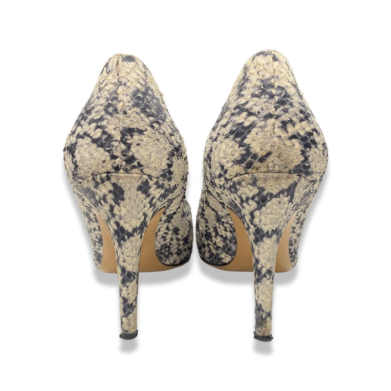 ISABEL MARANT navy and ecru vegan leather pumps