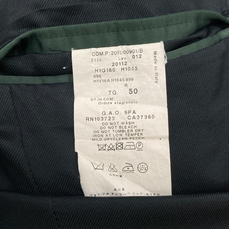EMPORIO ARMANI black woolen jacket