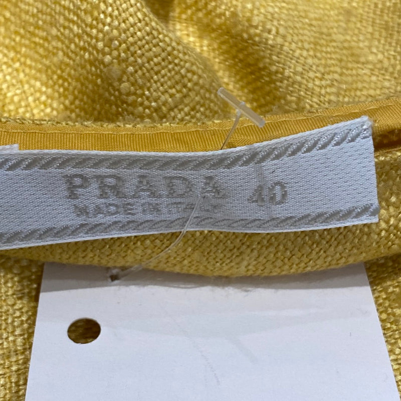 PRADA pantone yellow silk yellow mid-length skirt