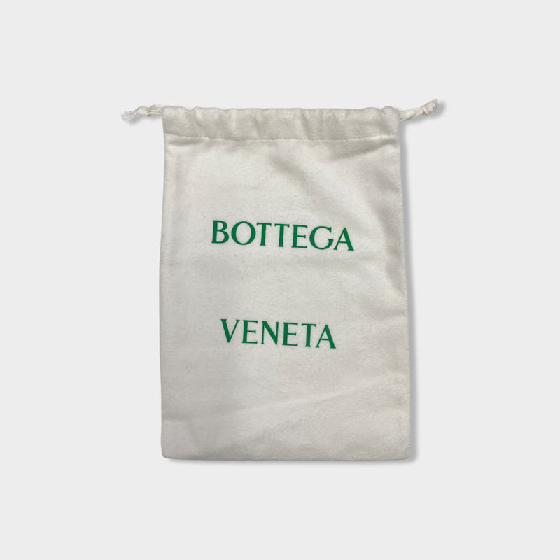 BOTTEGA VENETA white leather and gold belt