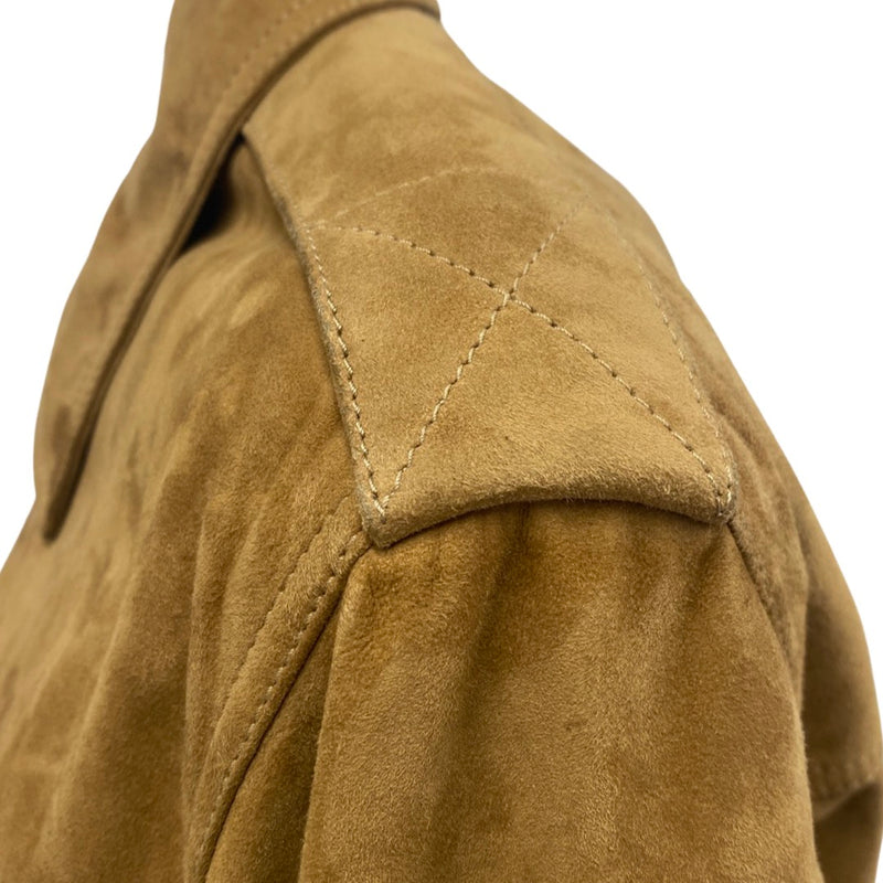 SAINT LAURENT light brown suede jacket