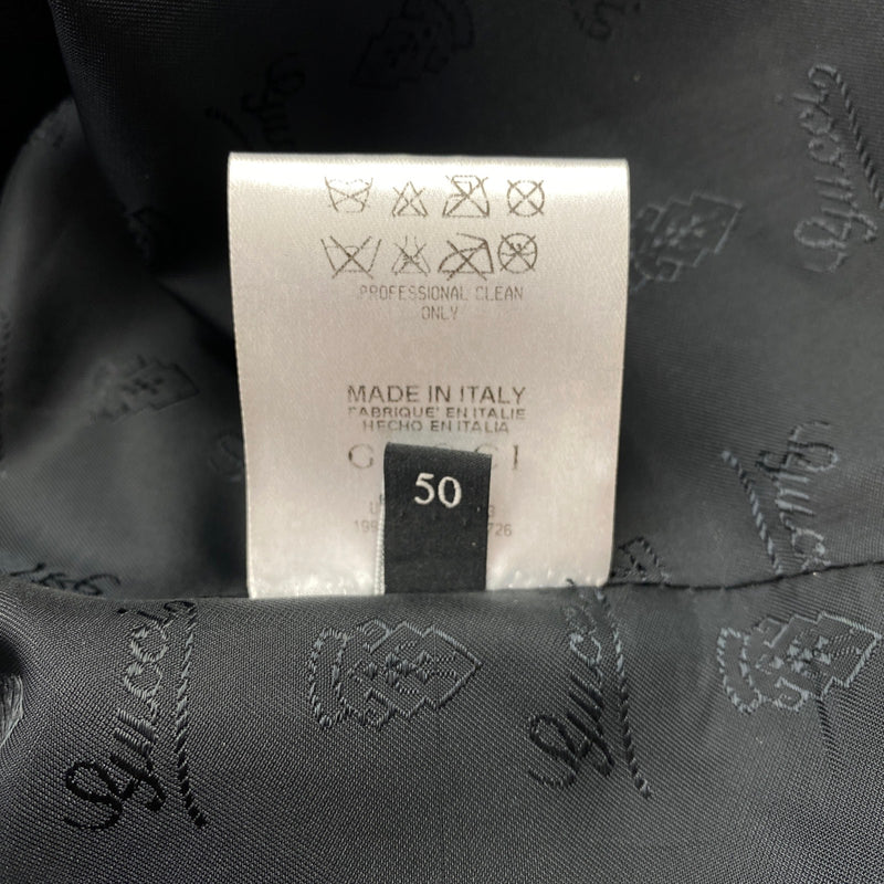 GUCCI black velour coat with gold buttons