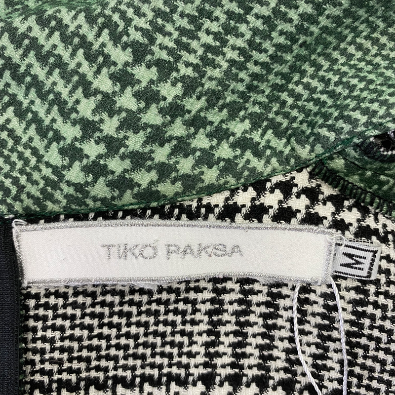 TIKO PAKSA green wool pied de poule set