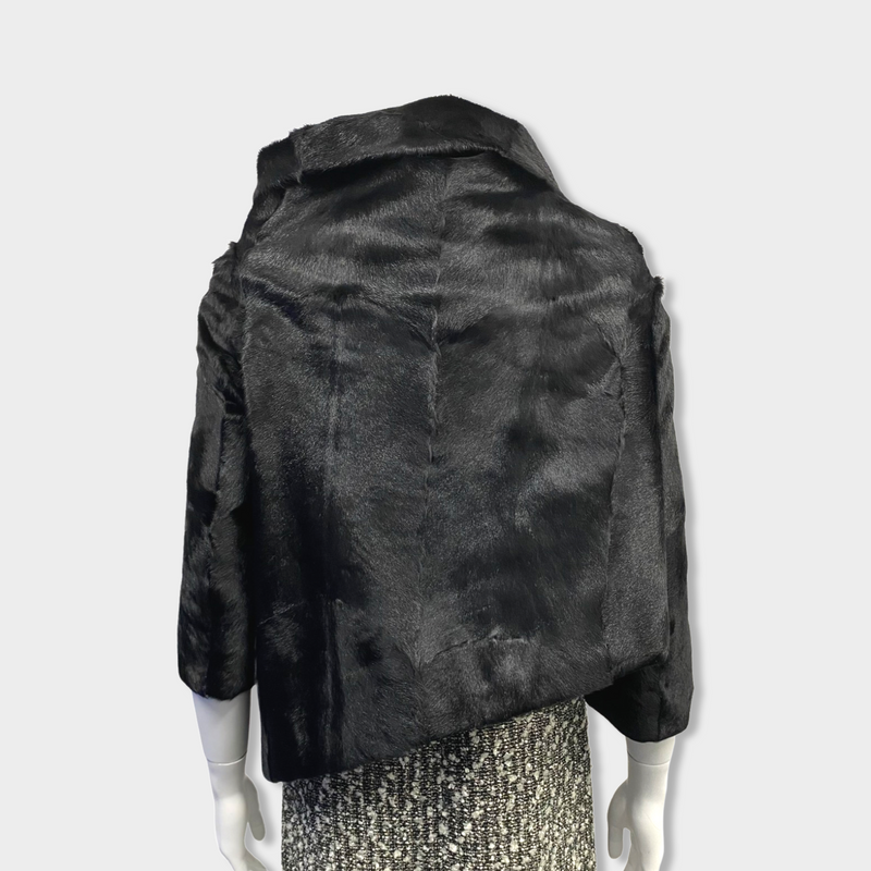 PEACHOO + KREJBERG black goat fur jacket