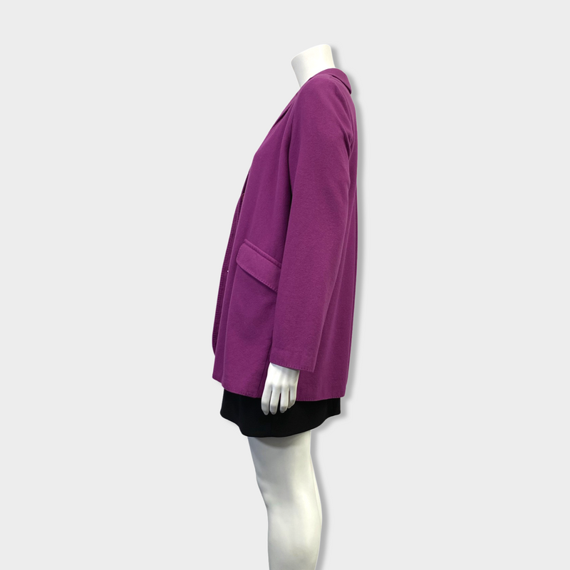 second-hand ETRO purple cashmere coat