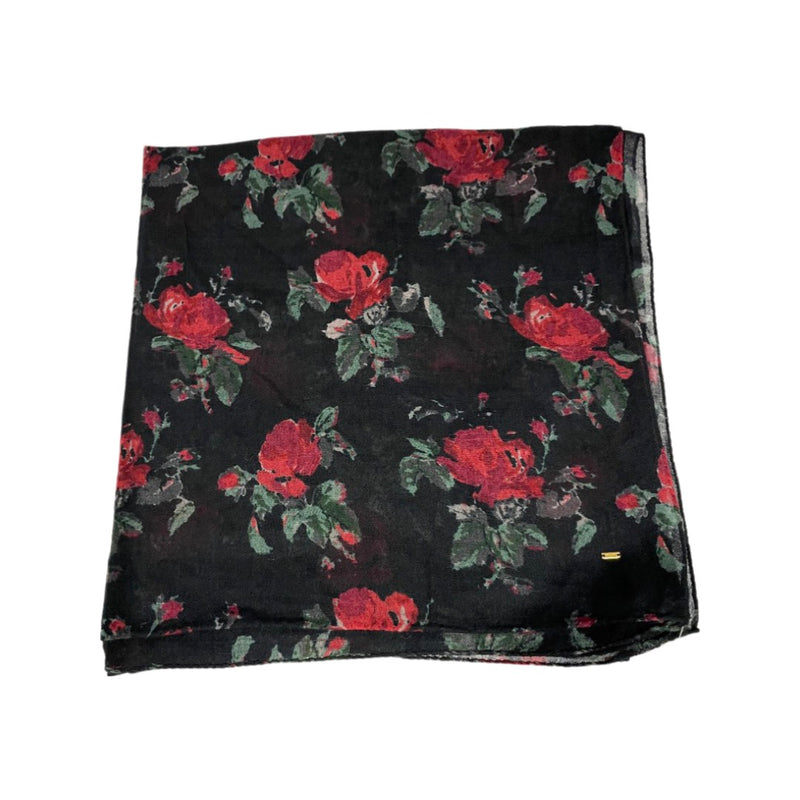 second-hand SAINT LAURENT floral print scarf