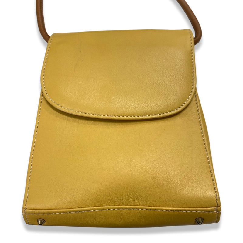 second-hand FOLKLORE yellow and brown leather small bag