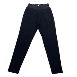 pre-owned BOTTEGA VENETA  navy cotton trousers on elastic band | Size IT40