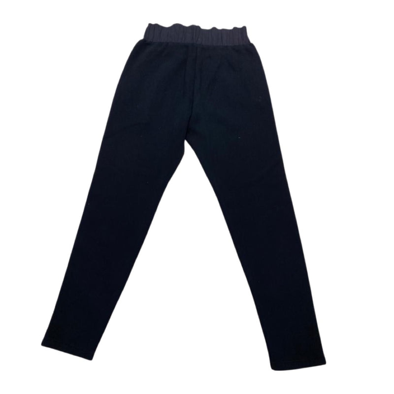 pre-loved BOTTEGA VENETA  navy cotton trousers on elastic band | Size IT40