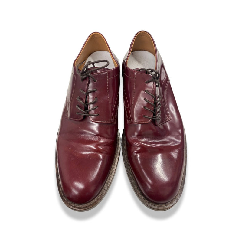 MAISON MARGIELA burgundy lace-up leather loafers