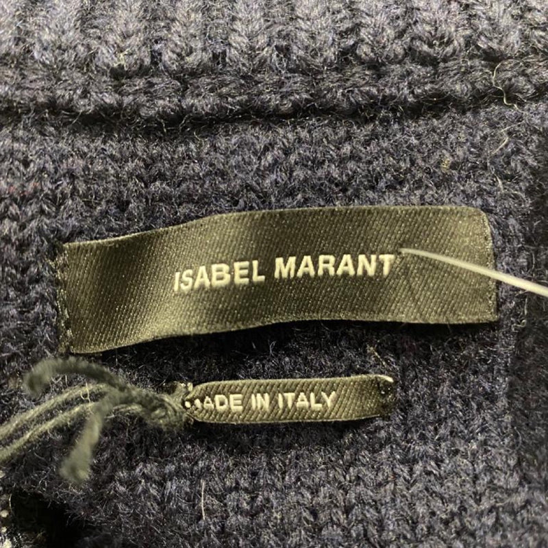 ISABEL MARANT navy sweater with shoulder stylized buttons