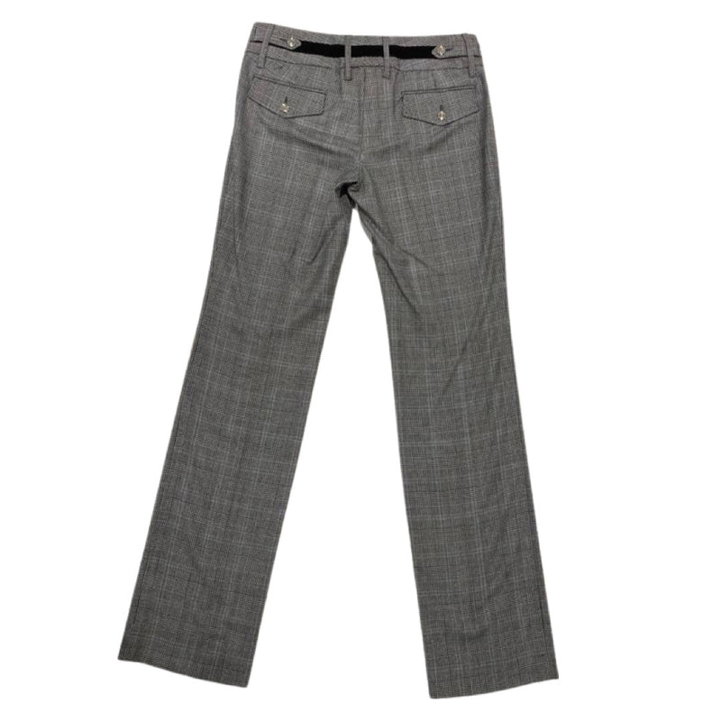 pre-owned DOLCE & GABBANA grey checked viscose trousers | Size IT42