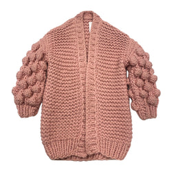 pre-owned MUMS pink knitted woolen cardigan | Size L