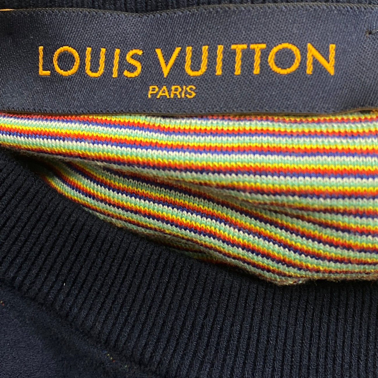 LOUIS VUITTON monogram navy and grey woolen jumper – Loop Generation